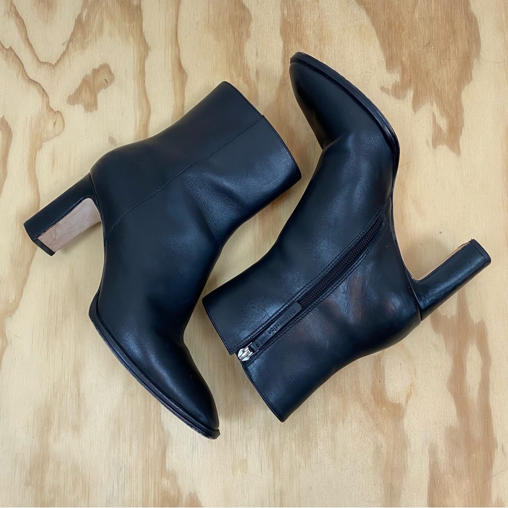 Reformation Gillian Ankle Boot Black Leather